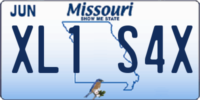 MO license plate XL1S4X