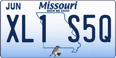 MO license plate XL1S5Q