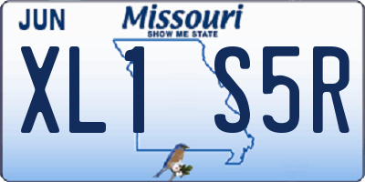 MO license plate XL1S5R