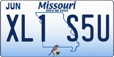 MO license plate XL1S5U