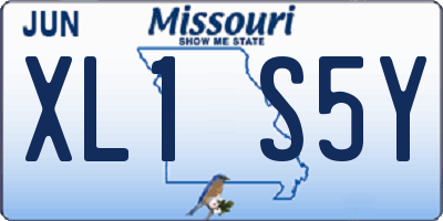 MO license plate XL1S5Y
