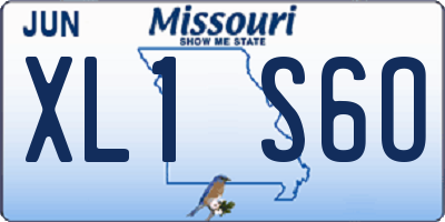 MO license plate XL1S6O