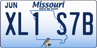 MO license plate XL1S7B