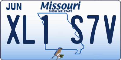 MO license plate XL1S7V