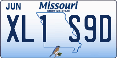 MO license plate XL1S9D