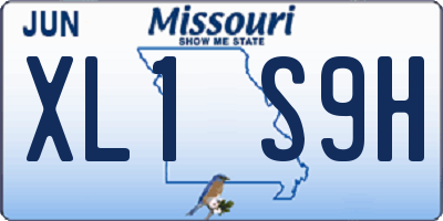 MO license plate XL1S9H