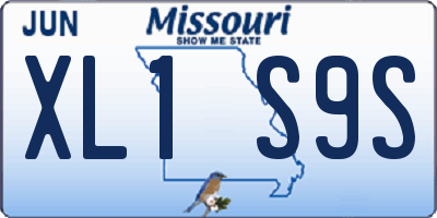 MO license plate XL1S9S