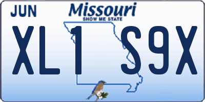 MO license plate XL1S9X