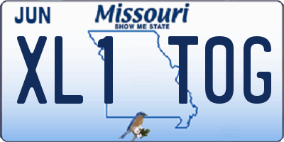 MO license plate XL1T0G