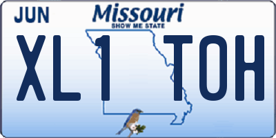 MO license plate XL1T0H