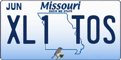MO license plate XL1T0S