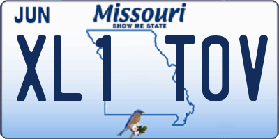 MO license plate XL1T0V