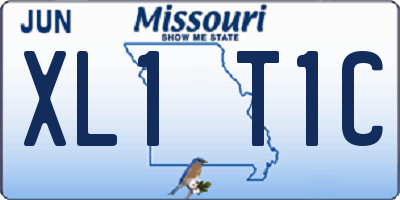 MO license plate XL1T1C