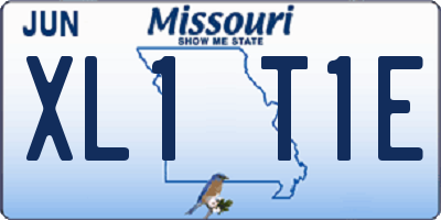 MO license plate XL1T1E