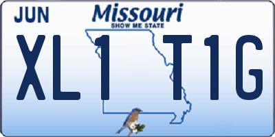 MO license plate XL1T1G
