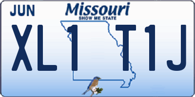 MO license plate XL1T1J