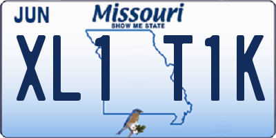 MO license plate XL1T1K
