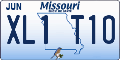 MO license plate XL1T1O