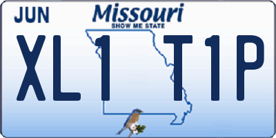 MO license plate XL1T1P