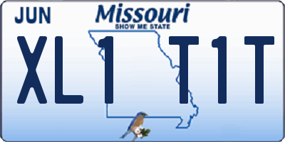 MO license plate XL1T1T