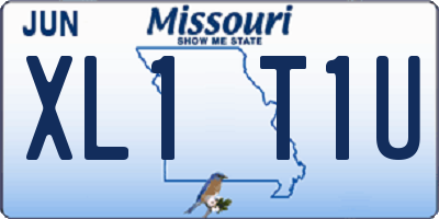 MO license plate XL1T1U