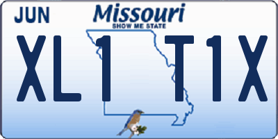 MO license plate XL1T1X