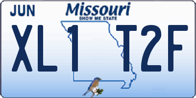 MO license plate XL1T2F