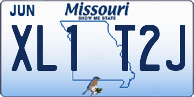 MO license plate XL1T2J