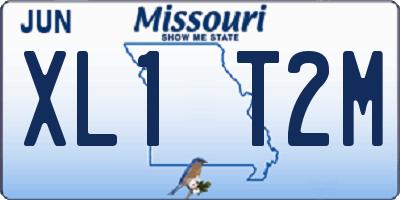 MO license plate XL1T2M