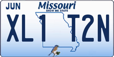 MO license plate XL1T2N