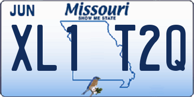 MO license plate XL1T2Q