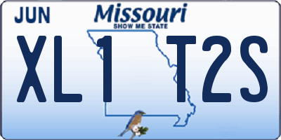 MO license plate XL1T2S