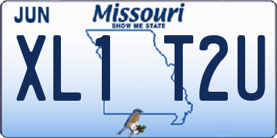 MO license plate XL1T2U