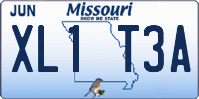 MO license plate XL1T3A