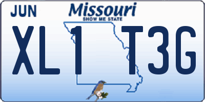 MO license plate XL1T3G