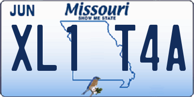 MO license plate XL1T4A