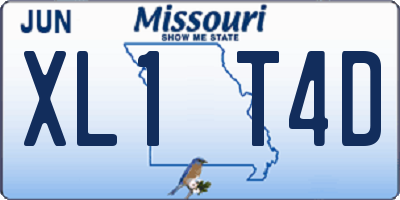 MO license plate XL1T4D