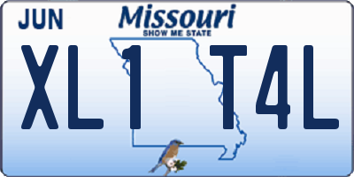 MO license plate XL1T4L