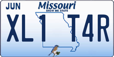 MO license plate XL1T4R