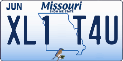MO license plate XL1T4U