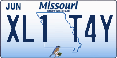 MO license plate XL1T4Y