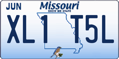 MO license plate XL1T5L