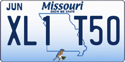 MO license plate XL1T5O