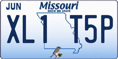 MO license plate XL1T5P