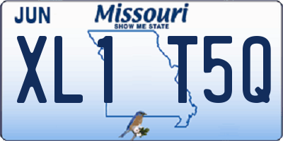 MO license plate XL1T5Q