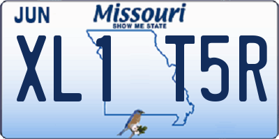 MO license plate XL1T5R