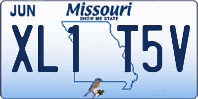 MO license plate XL1T5V