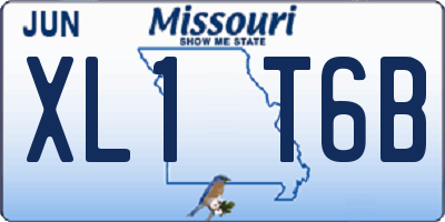 MO license plate XL1T6B