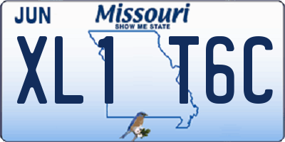 MO license plate XL1T6C