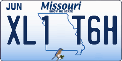 MO license plate XL1T6H